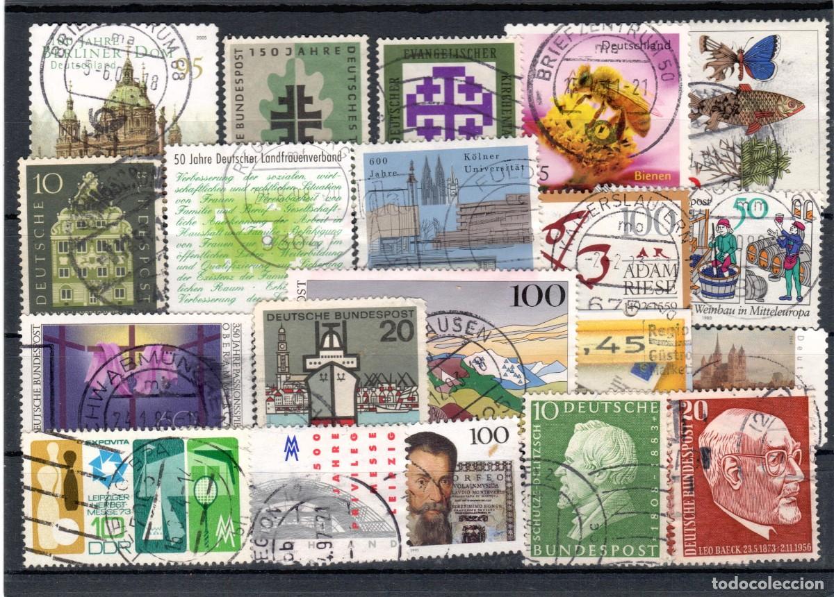 Stamps: ALEMANIA - REP&Uacute;BLICA FEDERAL - 20 SELLOS DIFERENTES (33) - USADOS