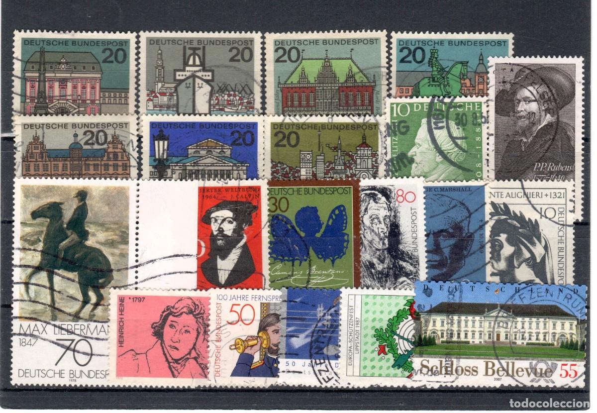 Stamps: ALEMANIA - REP&Uacute;BLICA FEDERAL - 20 SELLOS DIFERENTES (80) - USADOS