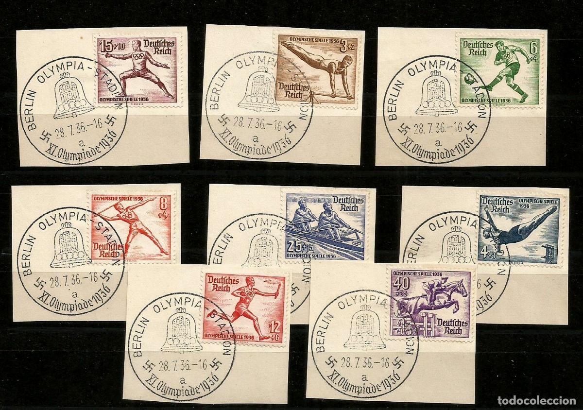 Sellos: ALEMANIA NAZI - 1936 - JUEGOS OLIMPICOS DE BERLIN - MATASELLOS ESPECIALES