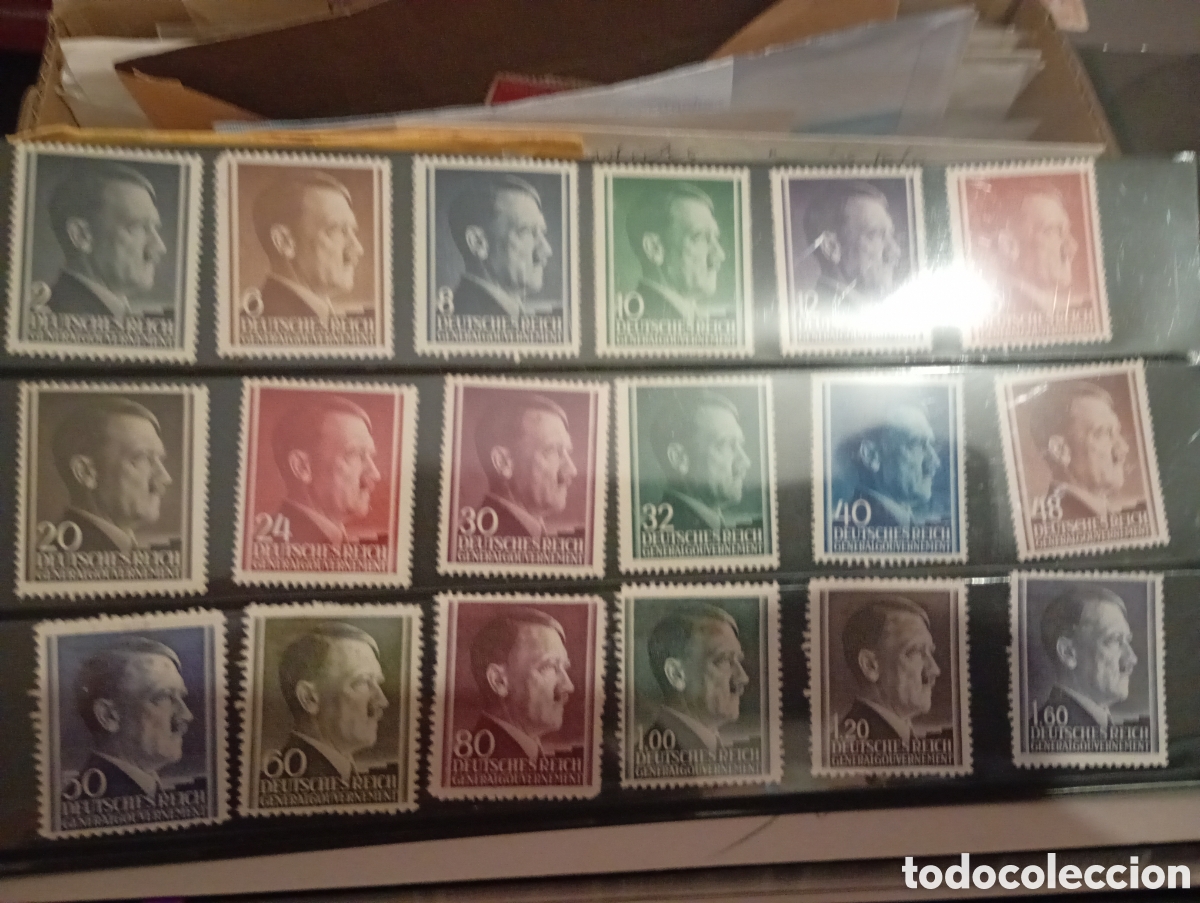 Sellos: Ocupaci&oacute;n alemana de Polonia Hitler completa