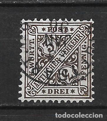 Sellos: alemania wurttemberg 1890 michel 208 usado 3.20&euro; - 2/10