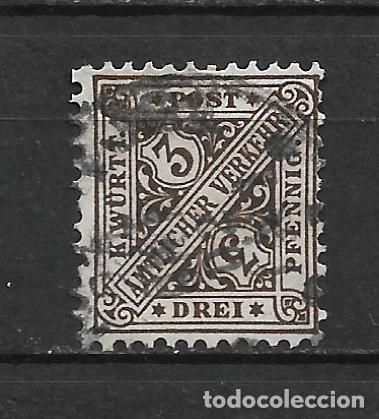 Sellos: alemania wurttemberg 1890 michel 208 usado 3.20&euro; - 2/10