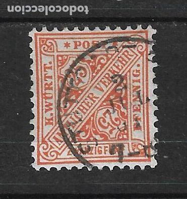 Sellos: alemania wurttemberg 1890 michel 210 usado 3.20&euro; - 2/10