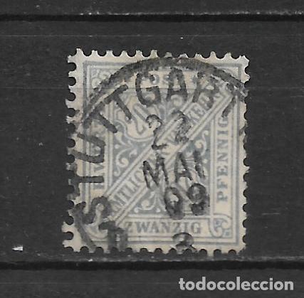 Sellos: alemania wurttemberg 1881 michel 204 usado 3.20&euro; - 2/10