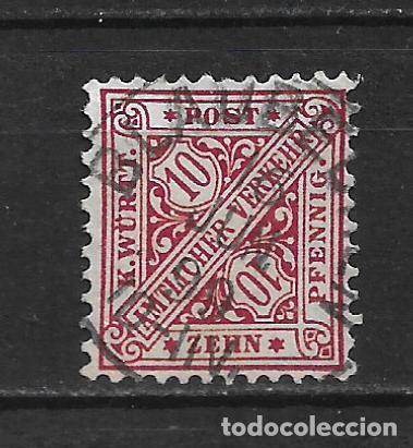 Sellos: alemania wurttemberg 1881 michel 203 usado 3.20&euro; - 2/11