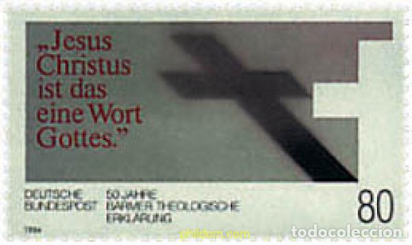 Sellos: 145589 MNH ALEMANIA FEDERAL 1984 50 ANIVERSARIO DE LA DECLARACION TEOLOGICA DE BARMER