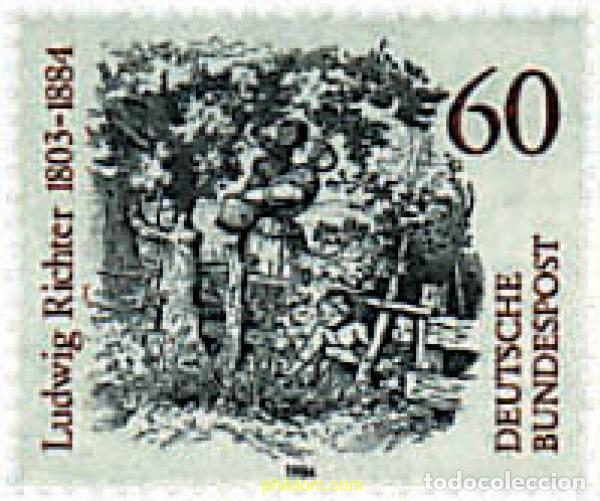 Sellos: 145588 MNH ALEMANIA FEDERAL 1984 CENTENARIO DE LA MUERTE DE LUDWIG RICHTER