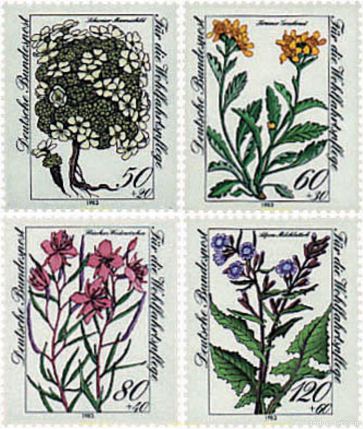 Sellos: 99284 MNH ALEMANIA FEDERAL 1983 FLORES PROTEGIDAS DE LOS ALPES