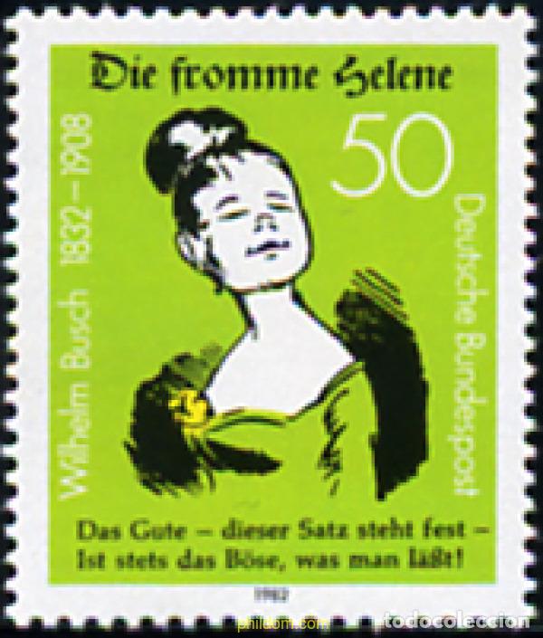 Sellos: 150283 MNH ALEMANIA FEDERAL 1982 150 ANIVERSARIO DEL NACIMIENTO DE WILHELM BUSCH