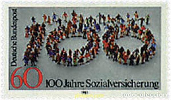 Sellos: 145483 MNH ALEMANIA FEDERAL 1981 CENTENARIO DE LA SEGURIDAD SOCIAL
