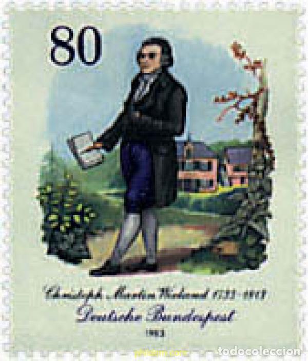 Sellos: 150284 MNH ALEMANIA FEDERAL 1983 250 ANIVERSARIO DEL NACIMIENTO DE CHRISTOPH MARTIN WIELAND