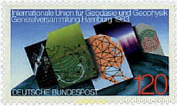 Sellos: 145556 MNH ALEMANIA FEDERAL 1983 ASAMBLEA GENERAL DE LA UNION INTERNACIONAL DE GEODESIA Y GEOFISICA