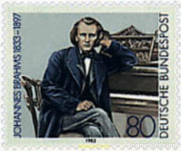 Sellos: 145542 MNH ALEMANIA FEDERAL 1983 CENTENARIO DEL NACIMIENTO DE JOHANNES BRAHMS