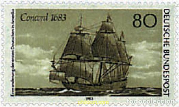 Sellos: 145547 MNH ALEMANIA FEDERAL 1983 3 CENTENARIO DE LA EMIGRACION DE LOS PRIMEROS ALEMANES A AMERICA