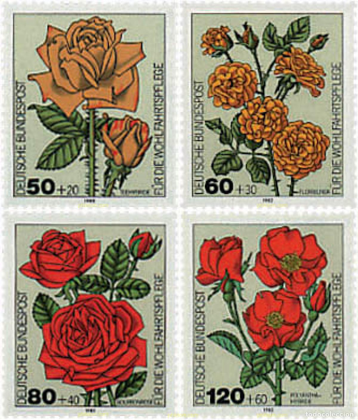 Sellos: 99299 MNH ALEMANIA FEDERAL 1982 ROSAS