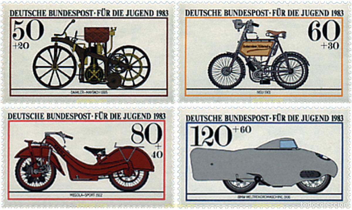 Sellos: 39808 MNH ALEMANIA FEDERAL 1983 MOTOCICLETAS HISTORICAS