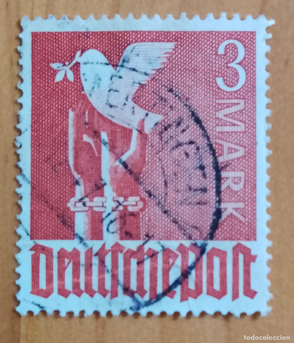 Sellos: ALEMANIA - V/F 3 MARK - A&Ntilde;O 1947 - PALOMA DE LA PAZ, OCUPACI&Oacute;N CONJUNTA ALIADA