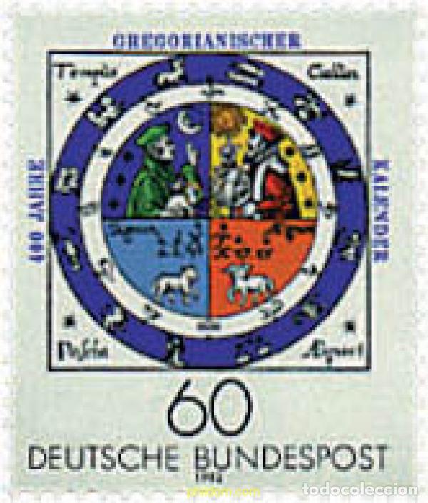 Sellos: 145441 MNH ALEMANIA FEDERAL 1982 400 ANIVERSARIO DEL CALENDARIO GREGORIANO