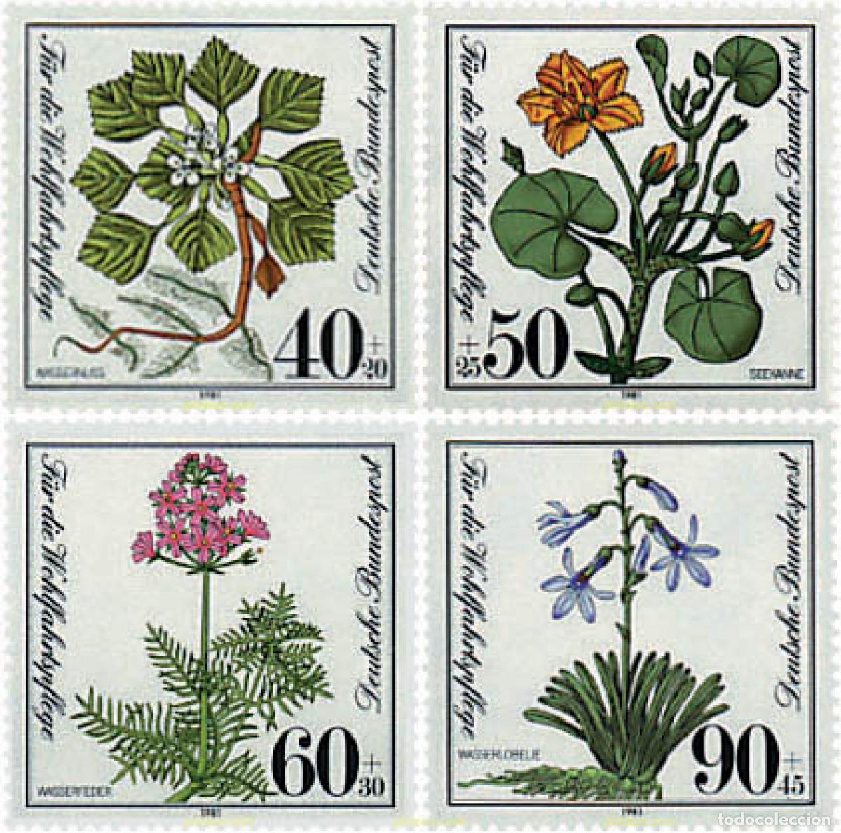 Sellos: 80300 MNH ALEMANIA FEDERAL 1981 FLORES PROTEGIDAS