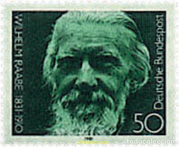 Sellos: 145459 MNH ALEMANIA FEDERAL 1981 150 ANIVERSARIO DEL NACIMIENTO DEL POETA WILHELM RAABE