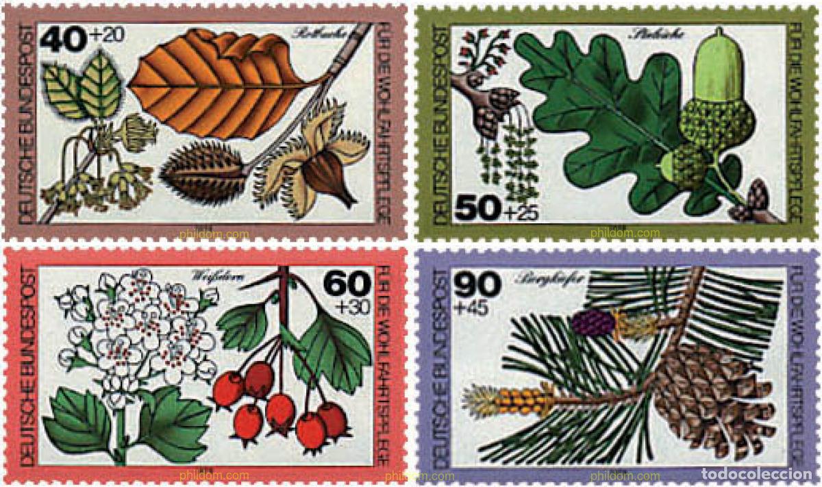 Sellos: 80284 MNH ALEMANIA FEDERAL 1979 FLORES Y FRUTOS DEL BOSQUE