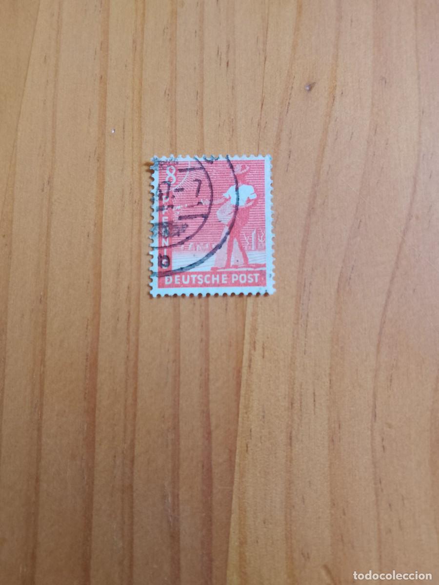 Sellos: ALEMANIA - V/F 8 PFENNIG - A&Ntilde;O 1946 - LABRADOR, SEMBRADOR.