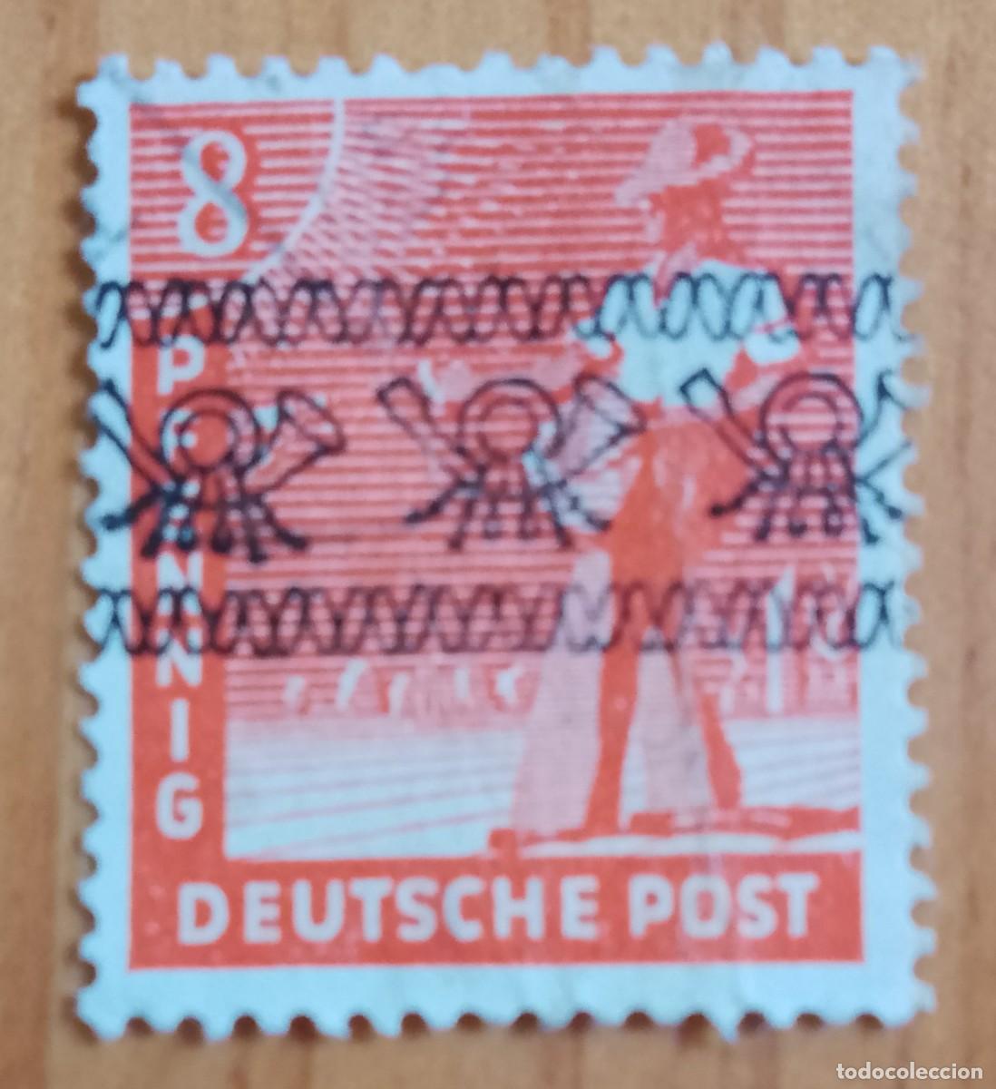 Stamps: ALEMANIA - V/F 8 PFENNIG - A&Ntilde;O 1946 - LABRADOR, SEMBRADOR.