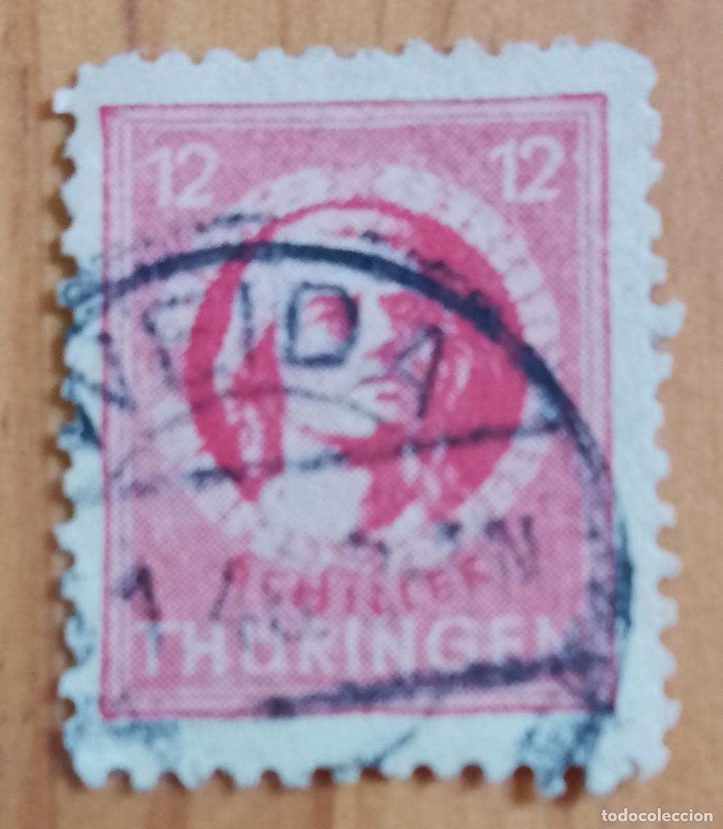 Sellos: ALEMANIA - V/F 12 - SCHILLER, POETA, DRAMATURGO, HISTORIADOR - OCUPACI&Oacute;N TH&Uuml;RINGEN