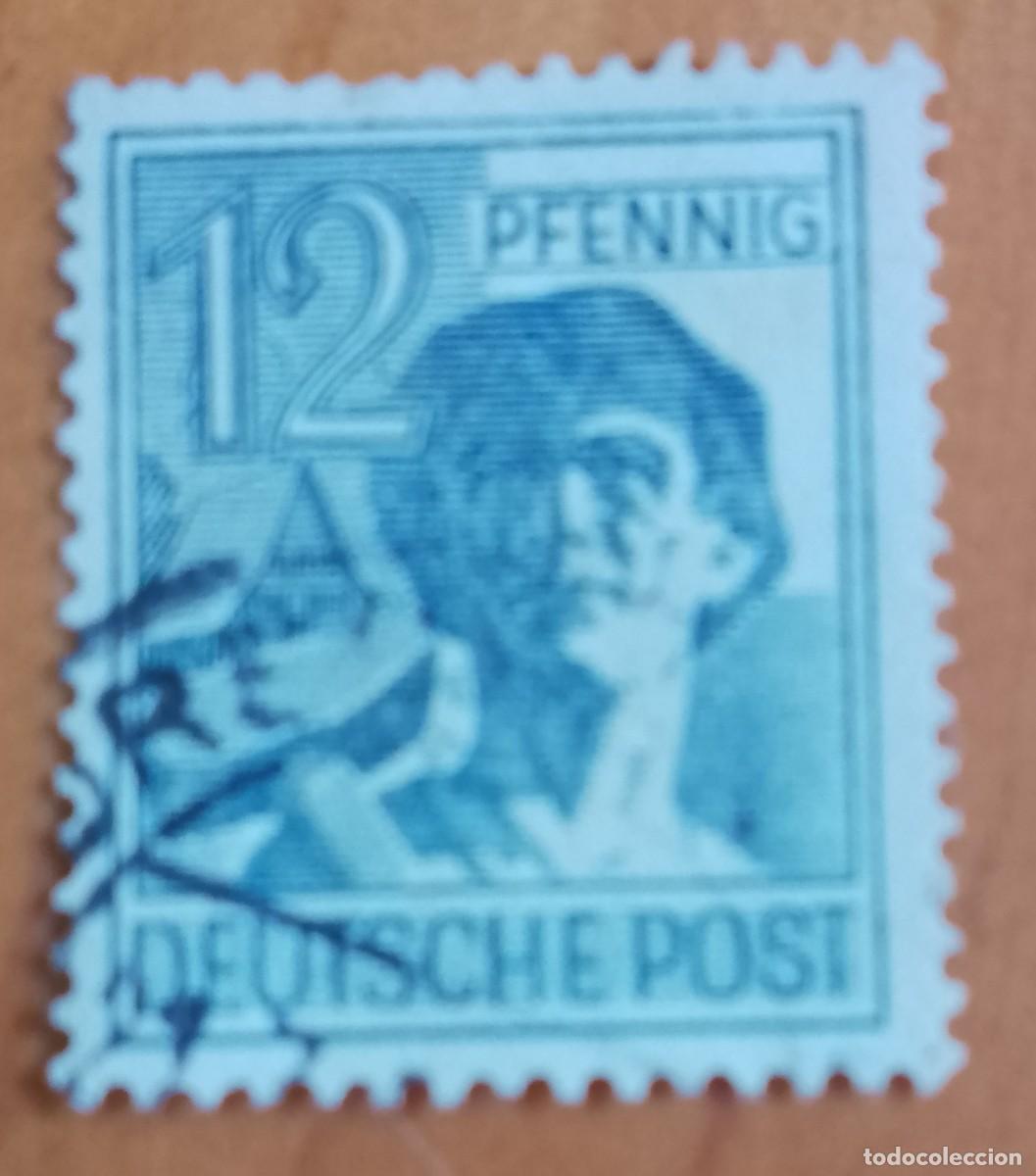 Sellos: ALEMANIA - V/F 12 PFENNIG - OFICIOS, CAMPESINO, TRABAJADOR, MINERO. OPERARIO.