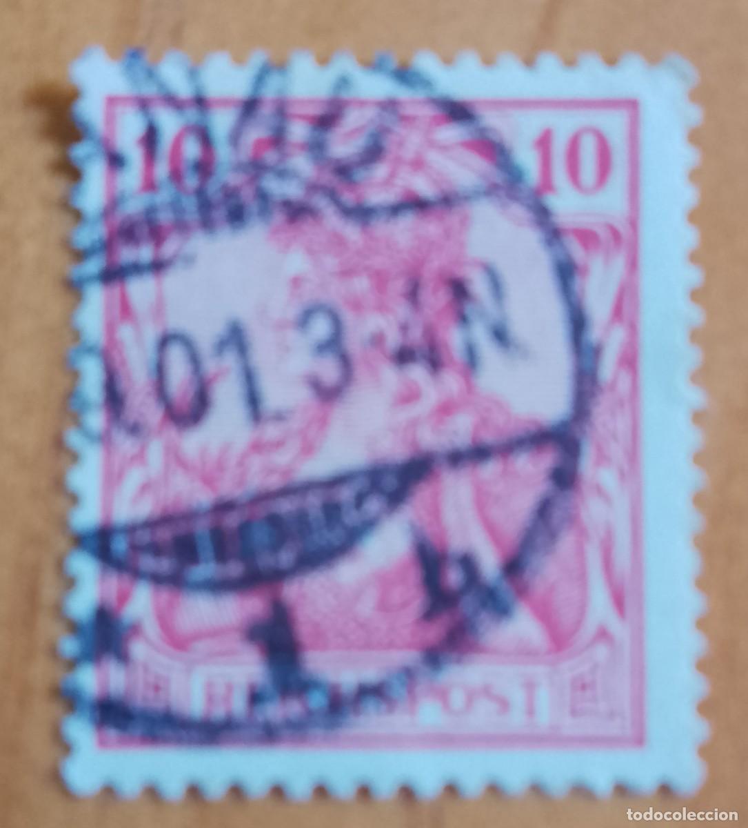 Sellos: ALEMANIA - V/F 10 - A&Ntilde;O 1900 - REICHSPOST - GERMANIA CON CORONA IMPERIAL