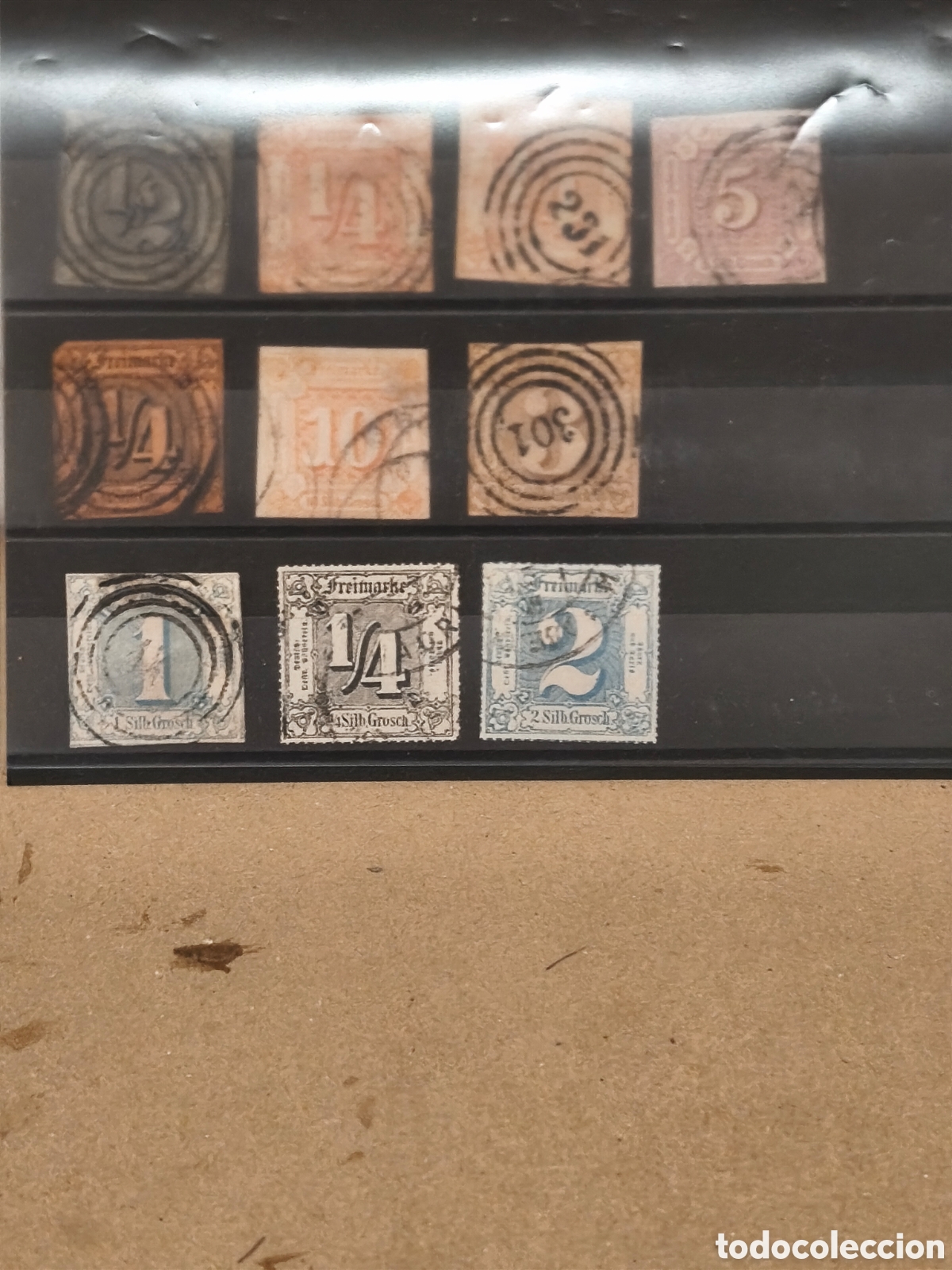 Sellos: Lote de un 10 sellos cl&aacute;sicos taxas, de estados alemanes usados lujo ver