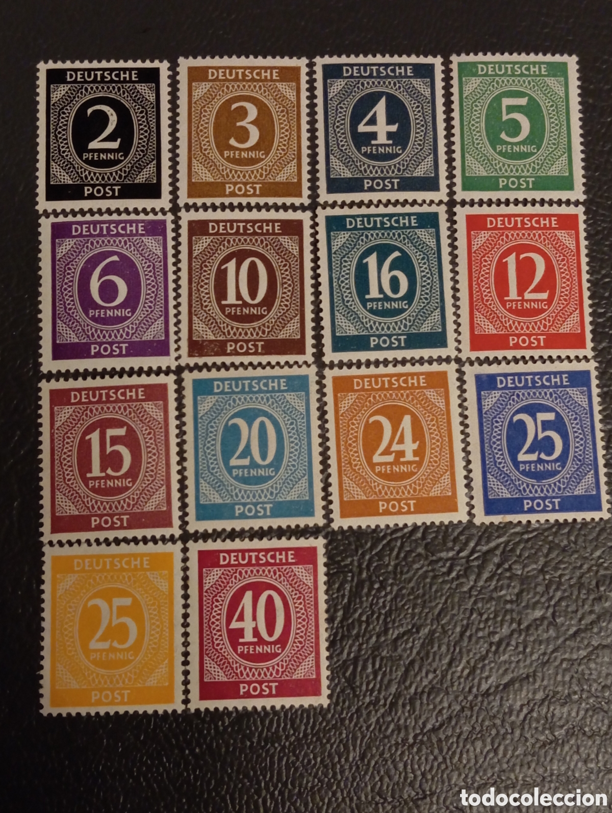 Sellos: Alemania 1946 - Serie Cifras - Ocupaci&oacute;n Aliada (Michel Nr. 911-937) MNH**