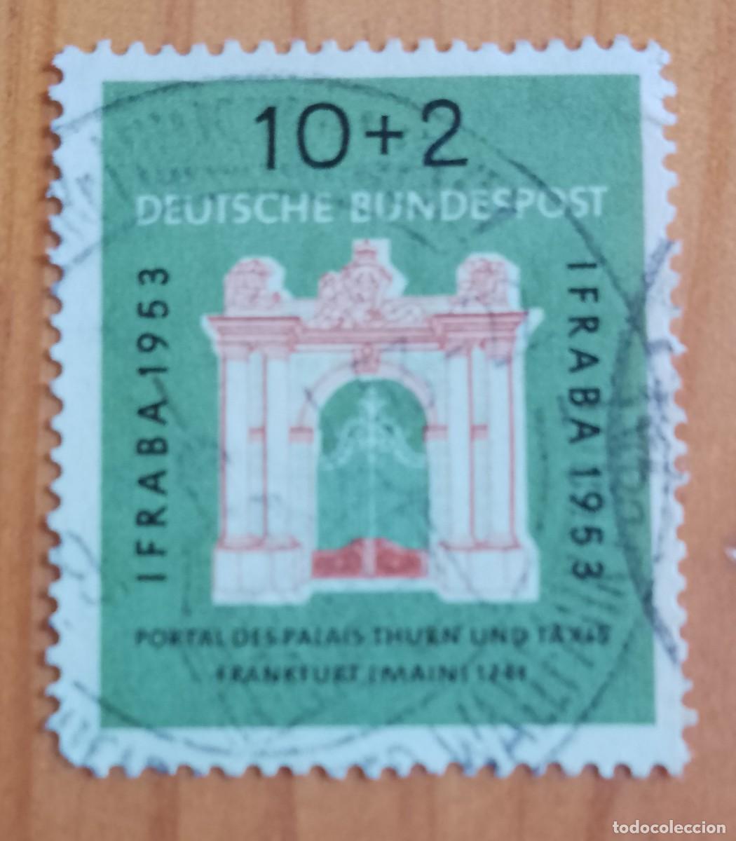 Sellos: ALEMANIA - V/F 10 + 2 - A&Ntilde;O 1953 - EXPOSICI&Oacute;N FILAT&Eacute;LICA INTERNACIONAL, IFRABA - YV 57