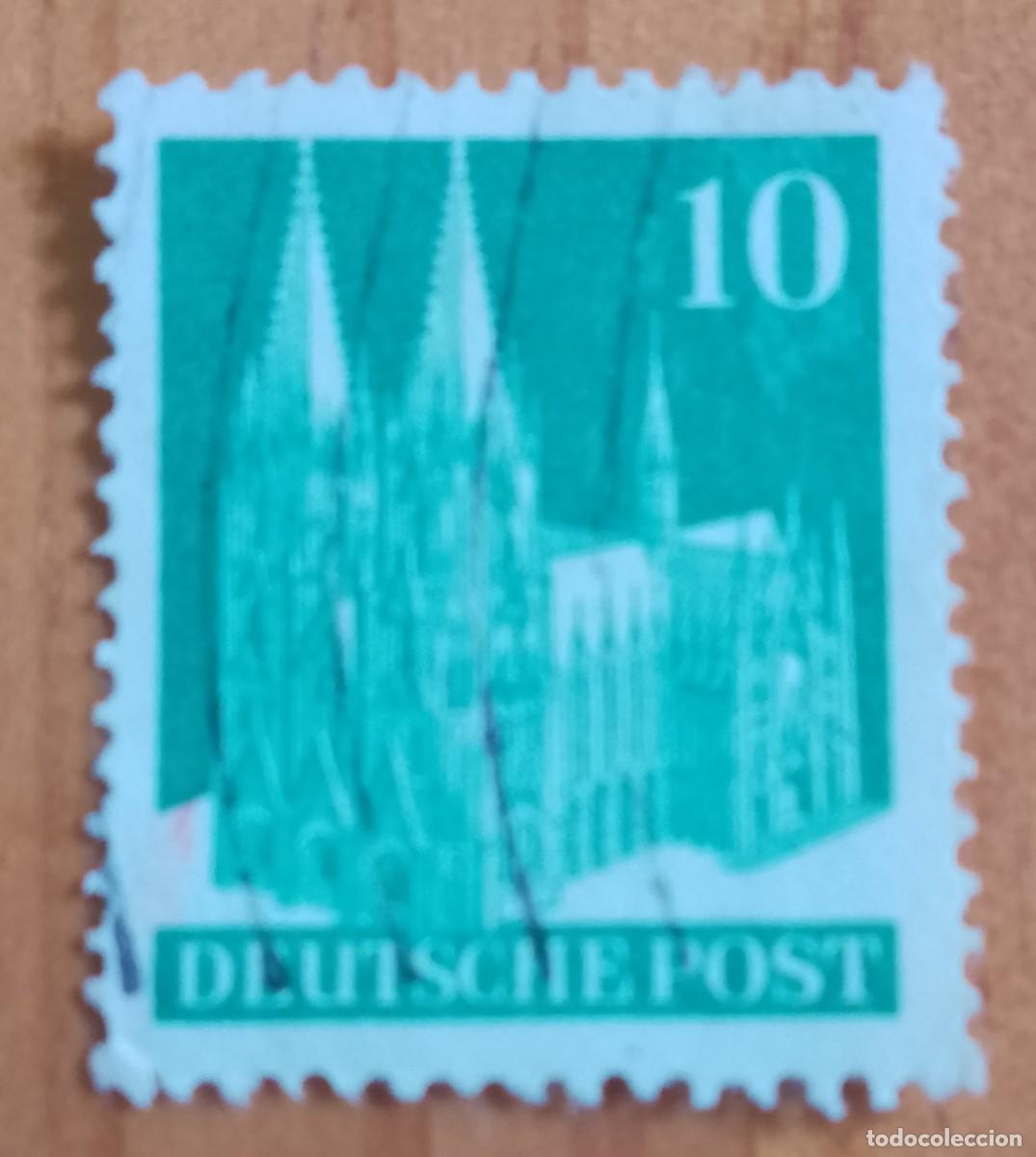 Sellos: ALEMANIA - V/F 10 - A&Ntilde;O 1954 - CATEDRAL COLONIA - ZONA ANGLOAMERICANA DE OCUPACI&Oacute;N
