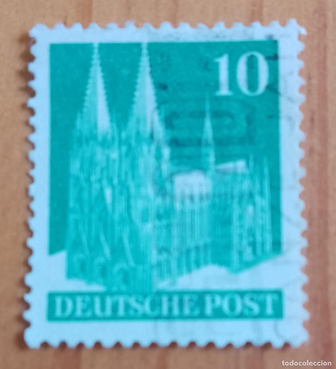 Sellos: ALEMANIA - V/F 10 - A&Ntilde;O 1954 - CATEDRAL COLONIA - ZONA ANGLOAMERICANA DE OCUPACI&Oacute;N