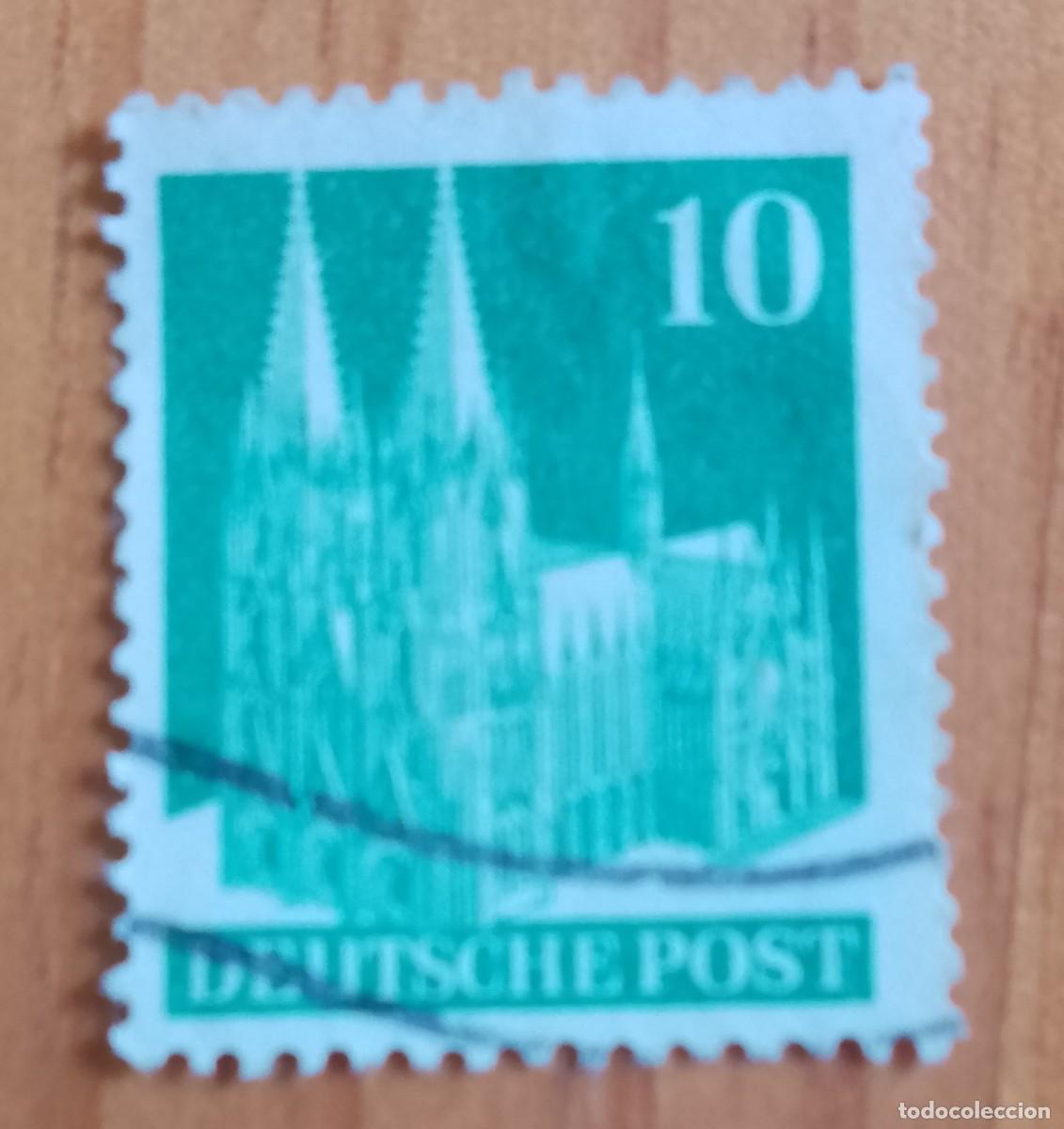 Sellos: ALEMANIA - V/F 10 - A&Ntilde;O 1954 - CATEDRAL COLONIA - ZONA ANGLOAMERICANA DE OCUPACI&Oacute;N