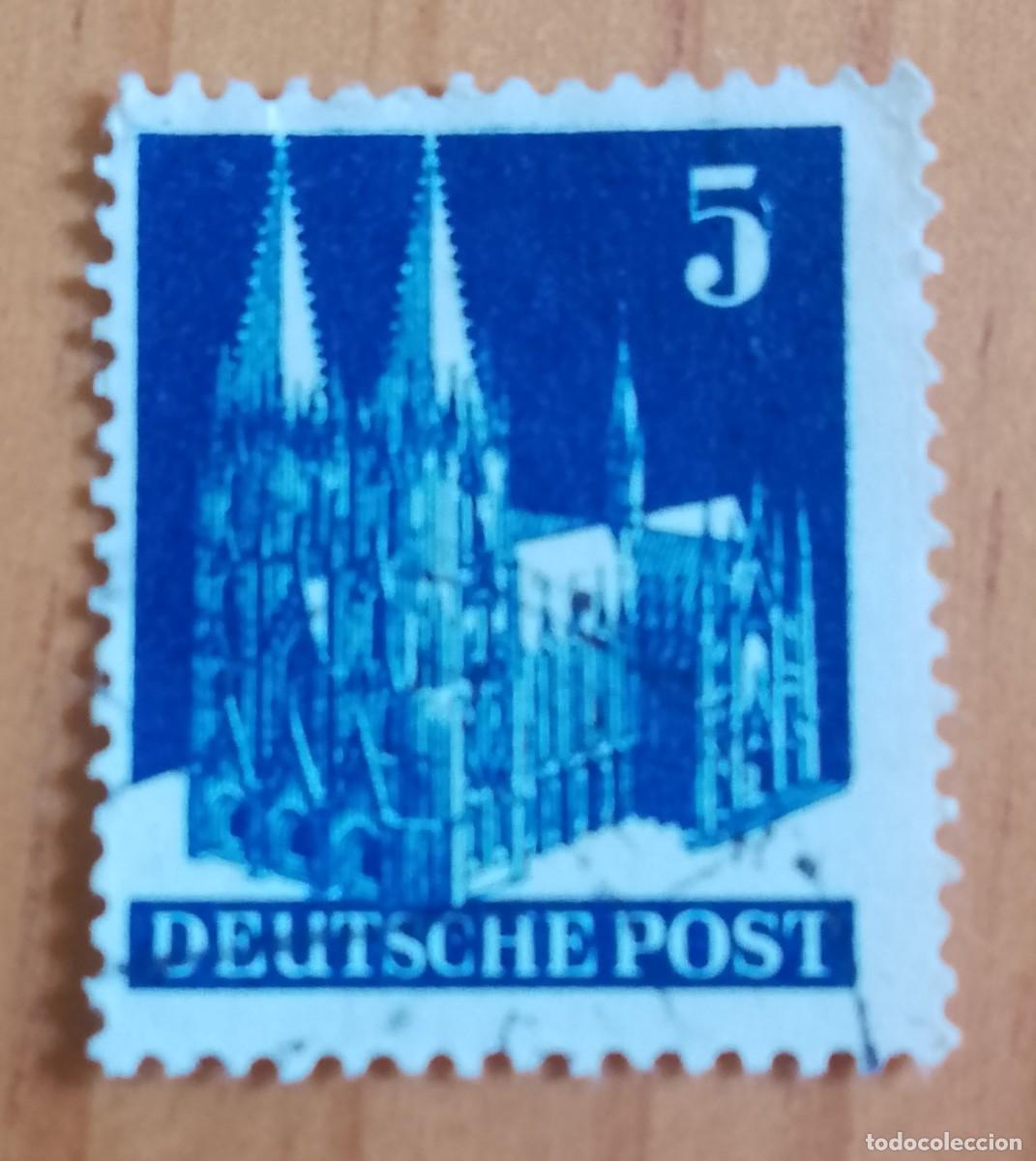 Sellos: ALEMANIA - V/F 5 - A&Ntilde;O 1954 - CATEDRAL COLONIA - ZONA ANGLOAMERICANA DE OCUPACI&Oacute;N