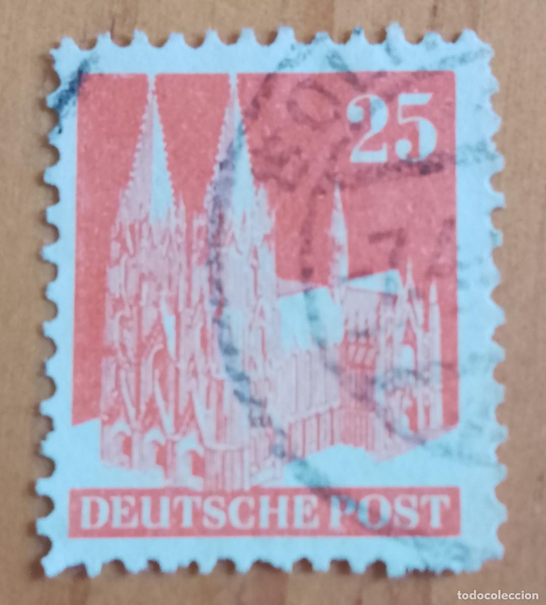 Sellos: ALEMANIA - V/F 25 - A&Ntilde;O 1949 - CATEDRAL COLONIA - ZONA ANGLOAMERICANA DE OCUPACI&Oacute;N