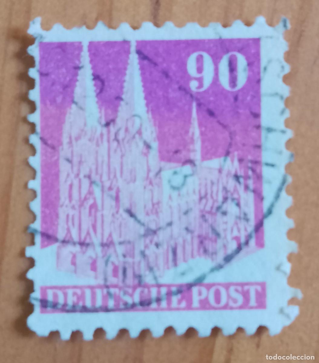 Sellos: ALEMANIA - V/F 90 - A&Ntilde;O 1948 - CATEDRAL COLONIA - ZONA ANGLOAMERICANA DE OCUPACI&Oacute;N