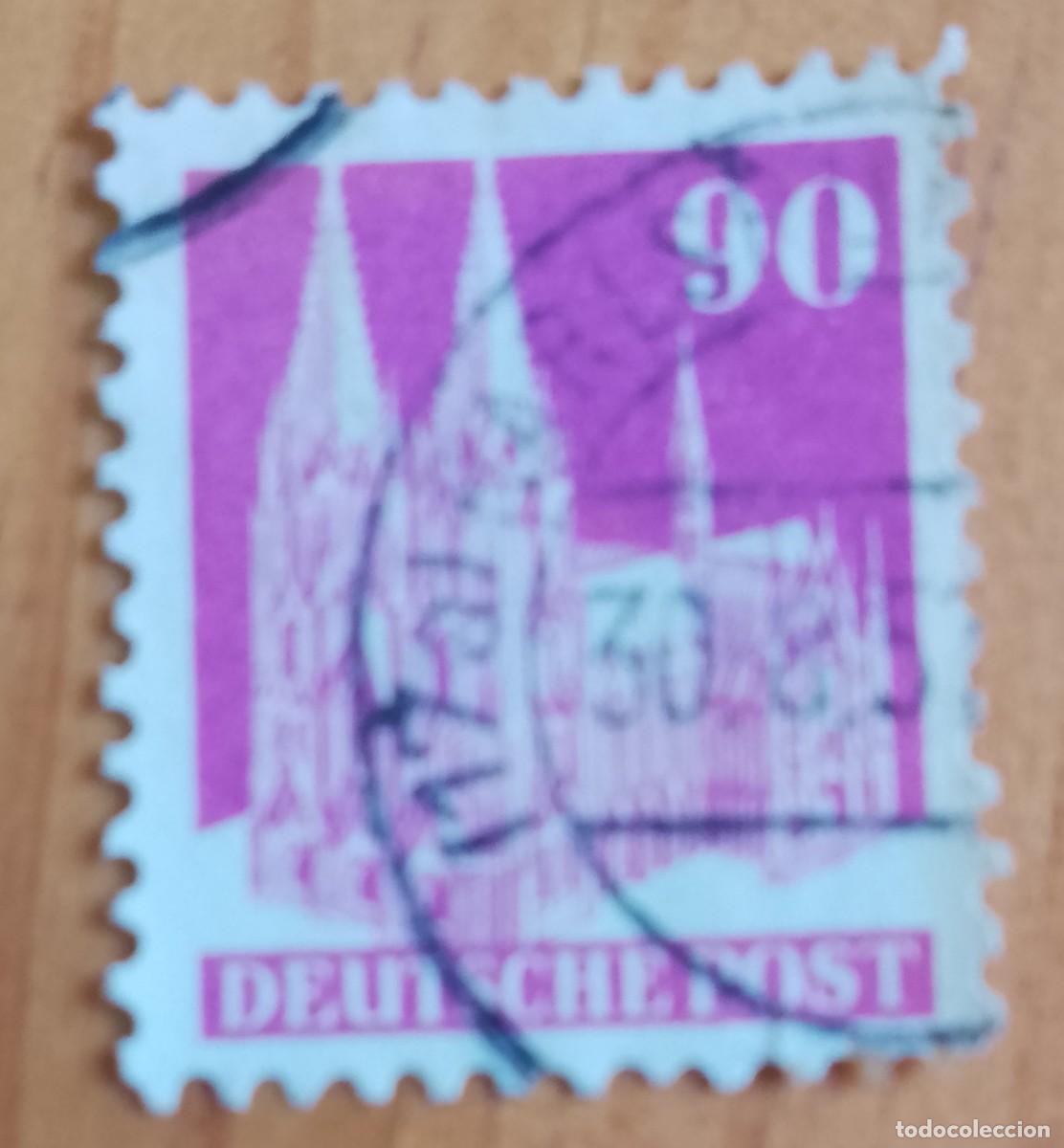 Sellos: ALEMANIA - V/F 90 - A&Ntilde;O 1948 - CATEDRAL COLONIA - ZONA ANGLOAMERICANA DE OCUPACI&Oacute;N