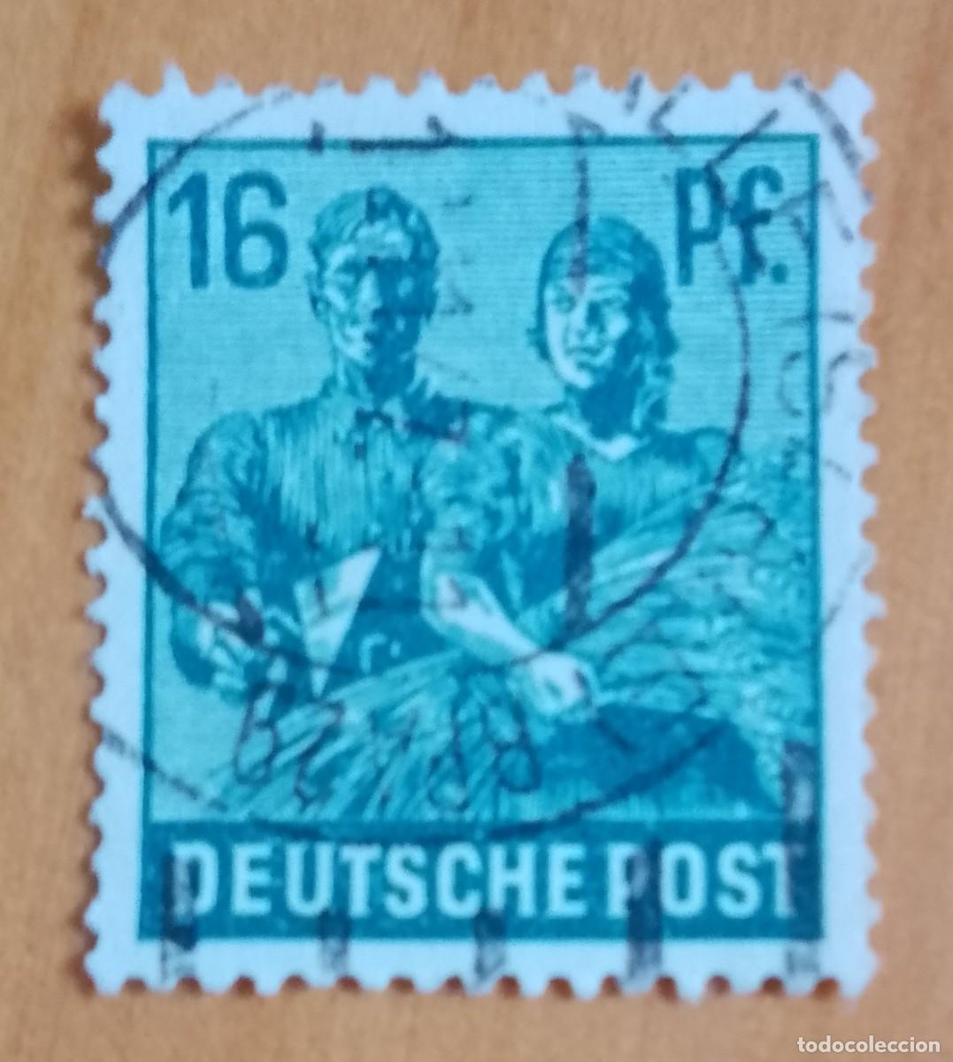 Sellos: ALEMANIA - V/F 16 PF. - A&Ntilde;O 1949 - OFICIOS: ALBA&Ntilde;IL Y CAMPESINA
