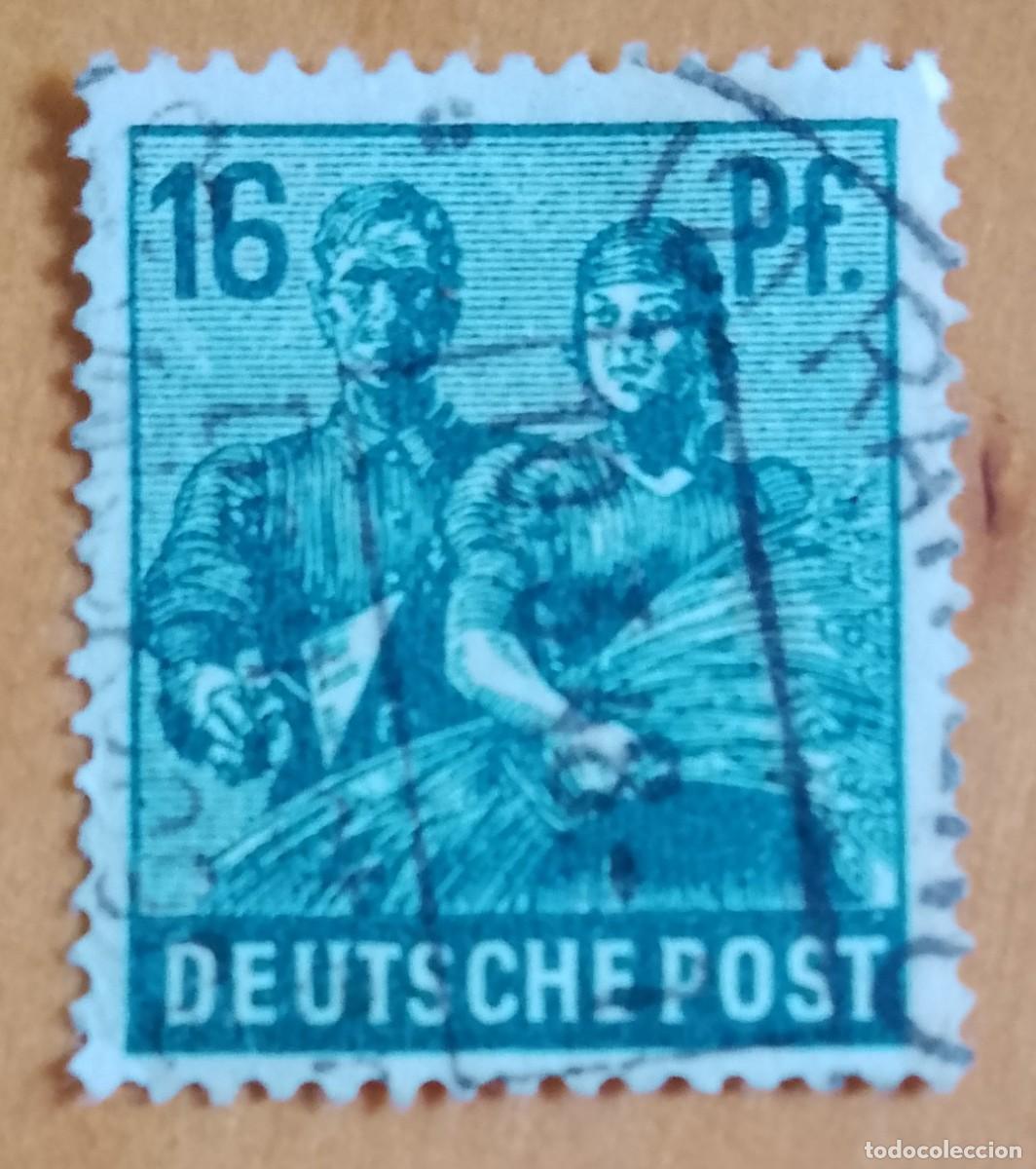 Sellos: ALEMANIA - V/F 16 PF. - A&Ntilde;O 1949 - OFICIOS: ALBA&Ntilde;IL Y CAMPESINA