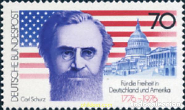 Sellos: 150247 MNH ALEMANIA FEDERAL 1976 BICENTENARIO DE LA INDEPENDENCIA DE LOS ESTADOS UNIDOS