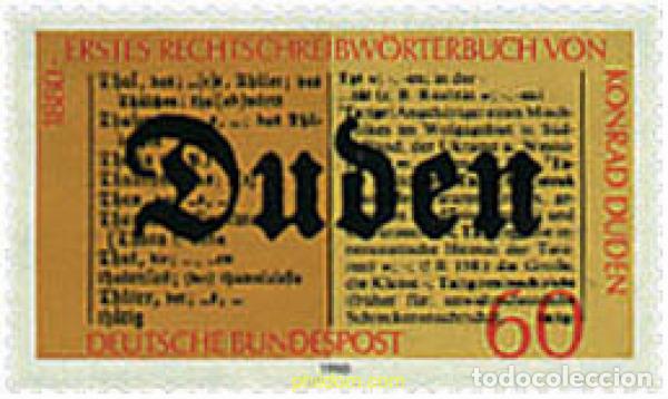 Sellos: 145417 MNH ALEMANIA FEDERAL 1980 CENTENARIO DEL PRIMER DICCIONARIO DE ORTOGRAFIA ALEMANA DE KONRAD