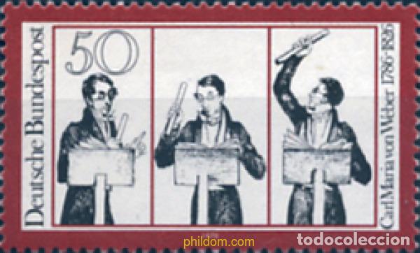 Sellos: 150246 MNH ALEMANIA FEDERAL 1976 150 ANIVERSARIO DE LA MUERTE DEL COMPOSITOR CARL MARIA VON WEBER