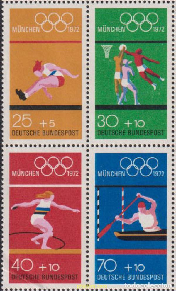 Sellos: 117598 MNH ALEMANIA FEDERAL 1972 20 JUEGOS OLIMPICOS VERANO MUNICH 1972