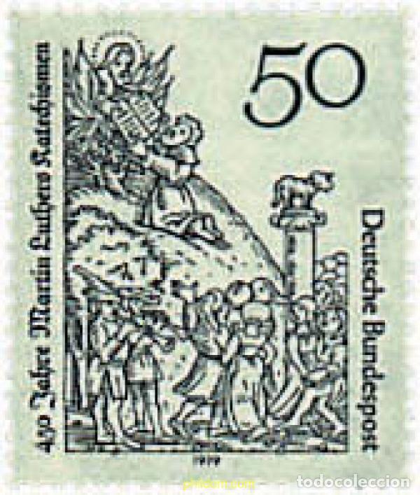 Sellos: 64983 MNH ALEMANIA FEDERAL 1979 450 ANIVERSARIO DE LA PUBLICACION DEL CATECISMO DE MARTIN LUTERO