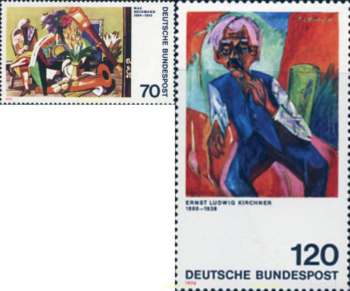 Sellos: 150222 MNH ALEMANIA FEDERAL 1974 PINTURA EXPRESIONISTA ALEMANA