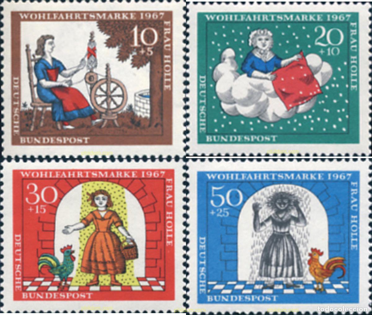 Sellos: 150126 MNH ALEMANIA FEDERAL 1967 CUENTO DE LOS HERMANOS GRIMM