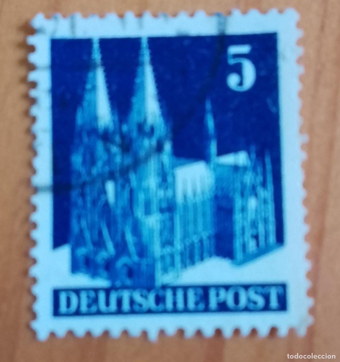 Sellos: ALEMANIA - V/F 5 - A&Ntilde;O 1954 - CATEDRAL DE COLONIA